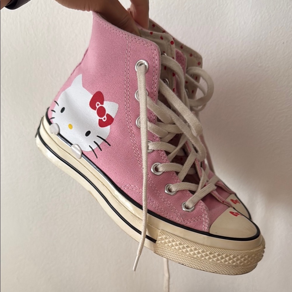 Hello Kitty Pink Converse High-Top Sneakers